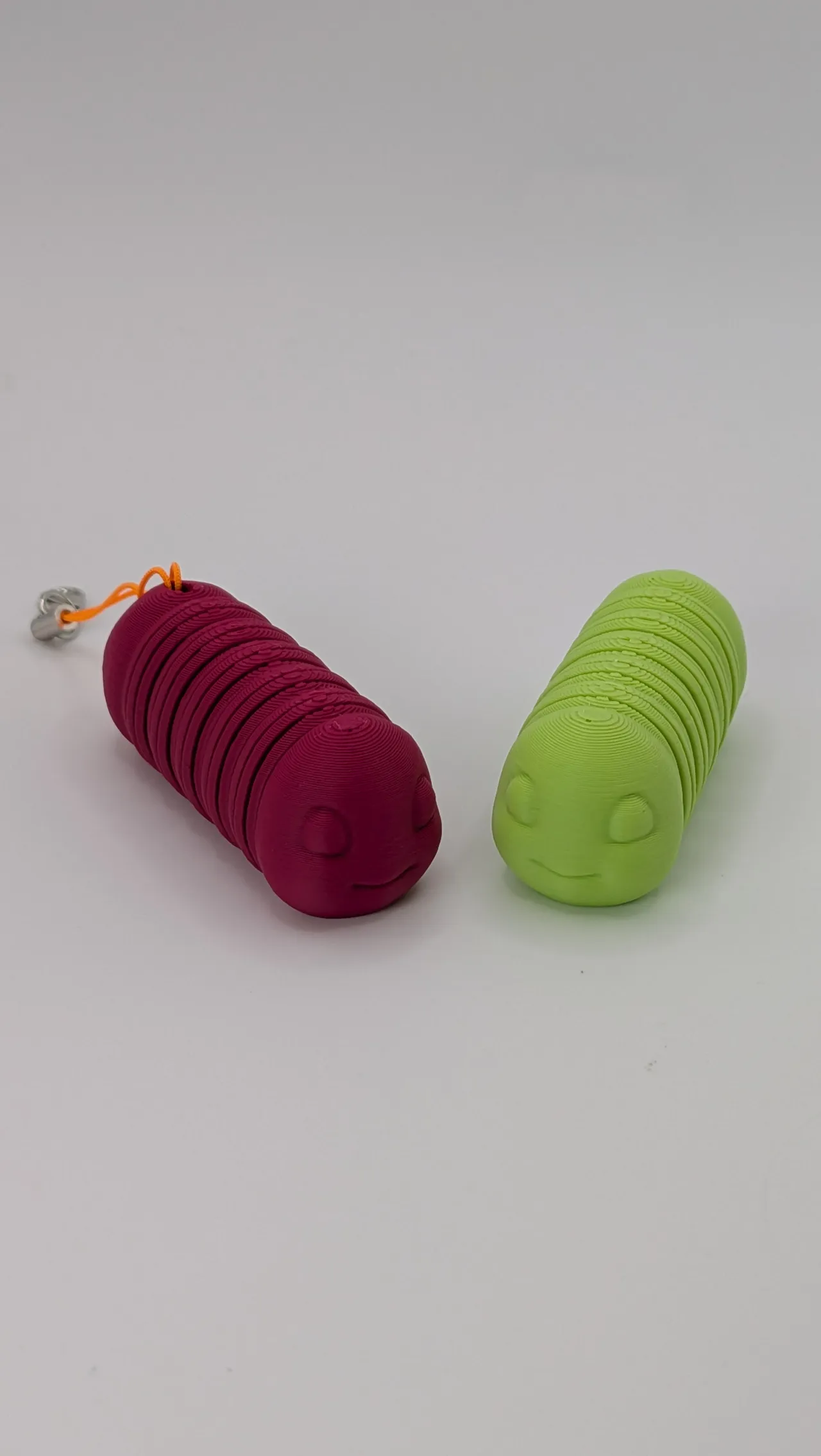 Spring Worm Fidget Keychain view 3