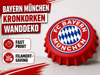 FC Bayern Kronkorken – Wanddeko 