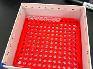 PCR tube rack for proper storaging in paper box