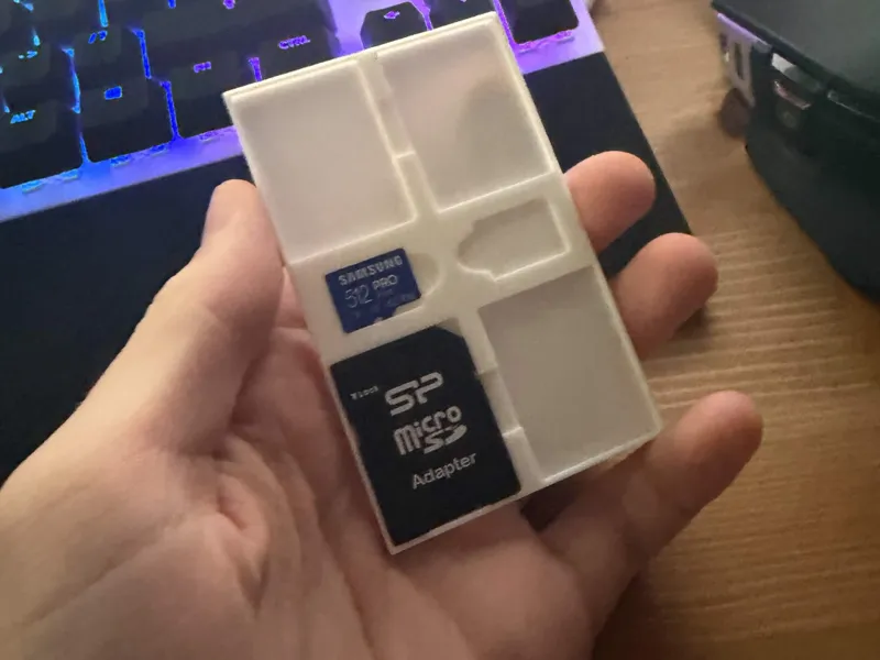 Credit Card sized SD and Micro SD card holder
