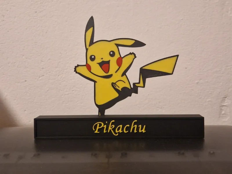 Pikachu Sculpture on stand