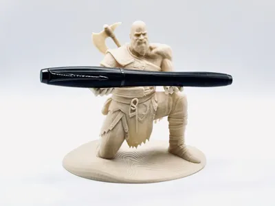 God of War - Kratos pen, glasses, knfie stand