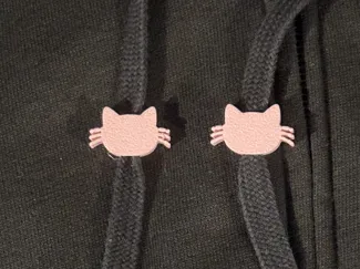 Cat Hoodie Drawstring Beads