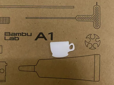Coffee Cup Shaped Gift Tag/Charm