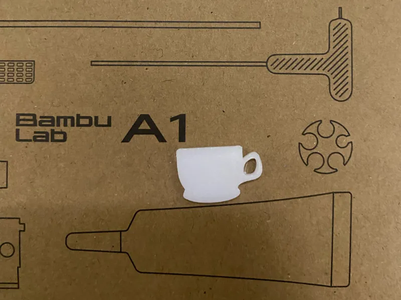 Coffee Cup Shaped Gift Tag/Charm