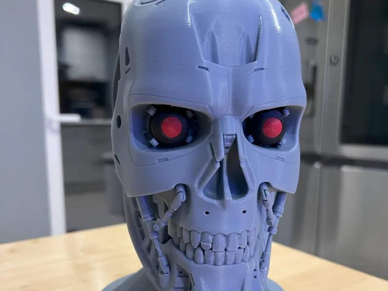 T800 Terminator Skull, Bust with stand
