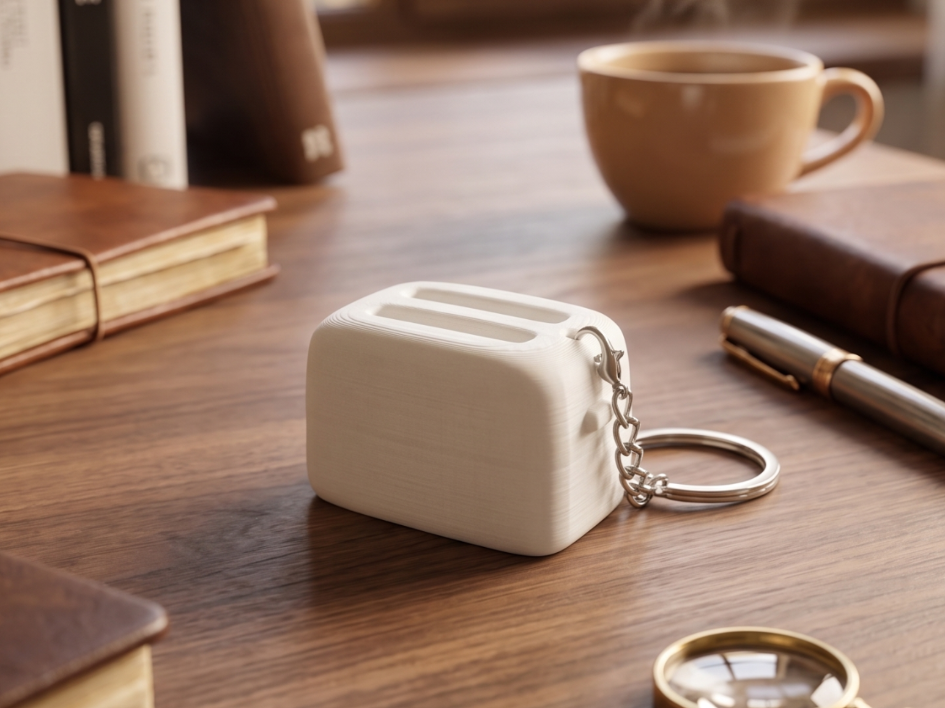 Miniature Retro Toaster Keychain