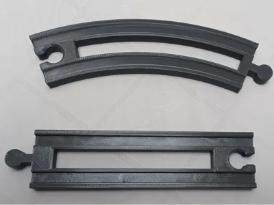 Minimalist Straight and Curved Train Rail
