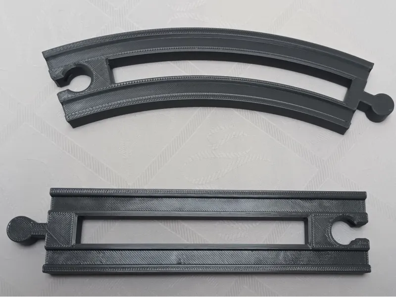 Minimalist Straight and Curved Train Rail
