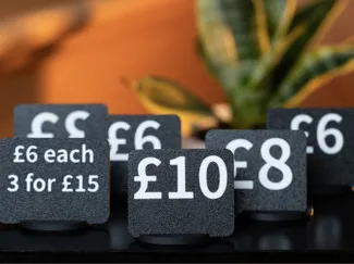 Price signs and Holder for Craft Fair stall