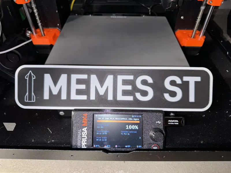 SpaceX Starship Memes St Road Sign