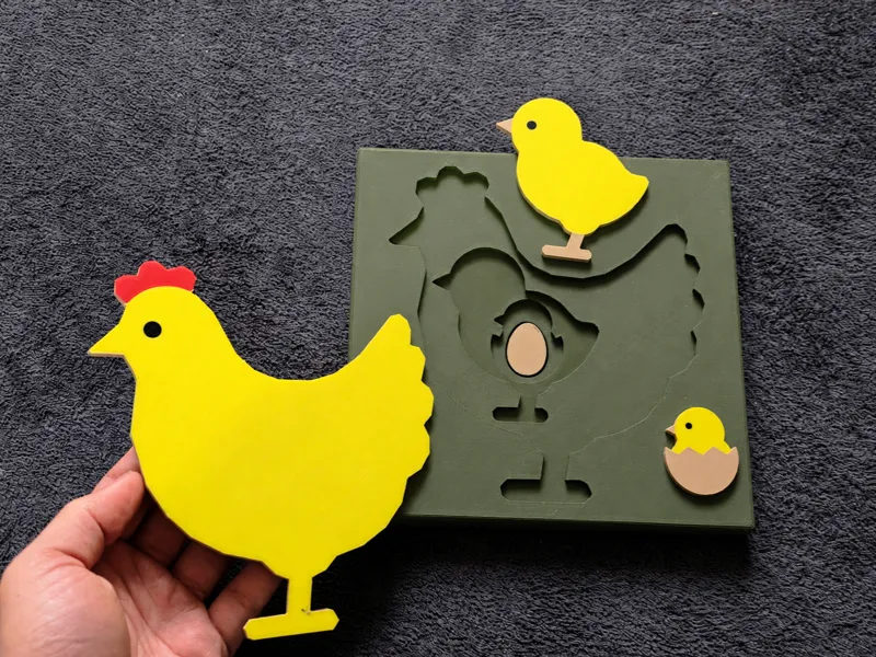 Chicken Life Cycle Layered Puzzle