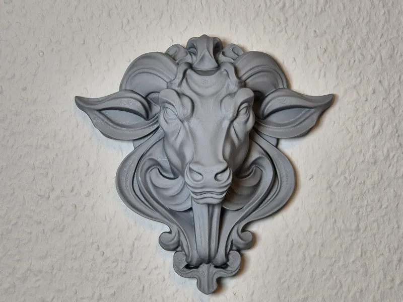 Barock-Stil Widder Wandskulptur