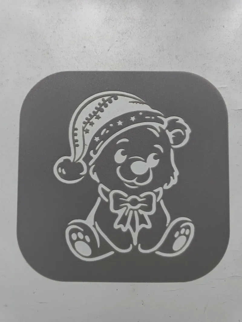 Christmas Teddy Bear 1 - Stencil