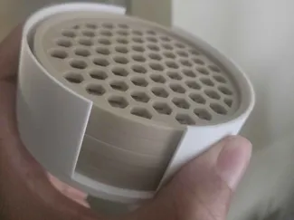 Honeycomb Coaster Set with Holder by Moikas.com