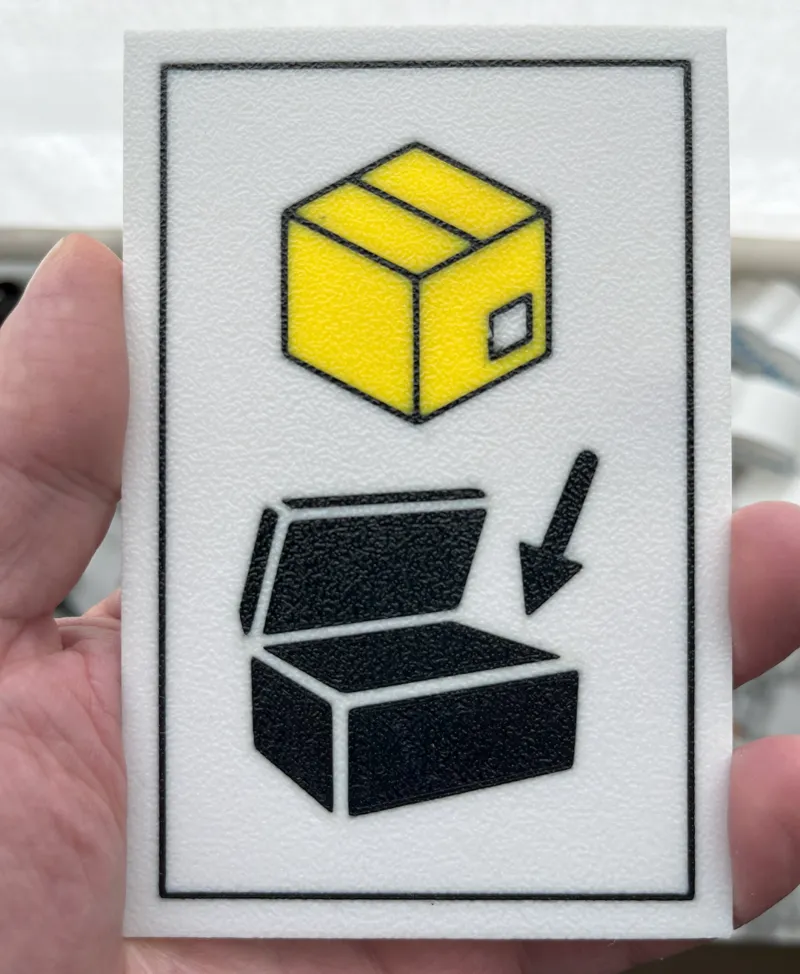 Parcel in box sign