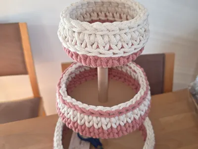 Crochet Base Tiered Stand