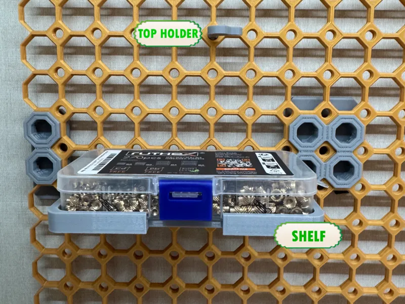 Multiboard shelf for ruthex insert box
