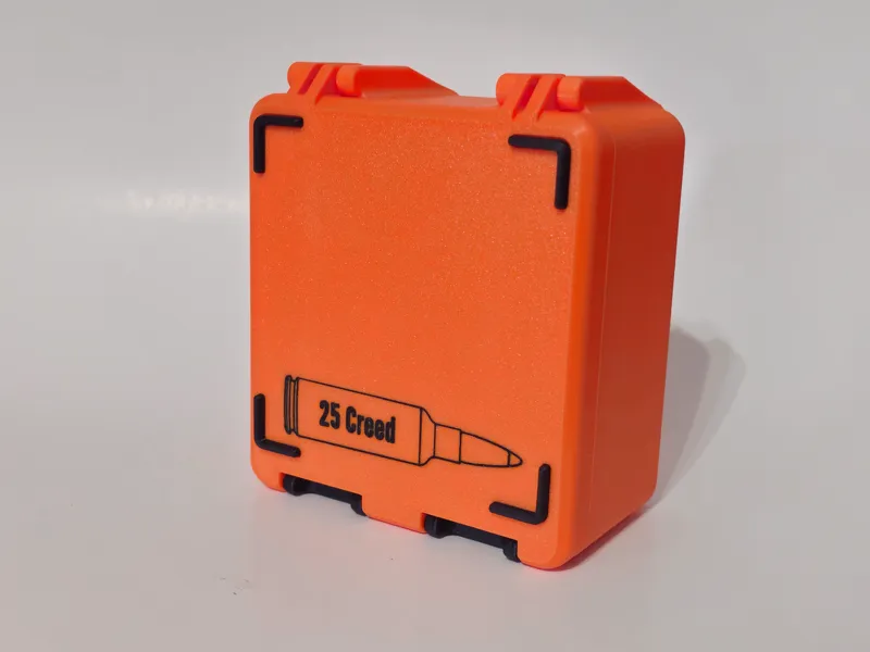 25 Creedmoor Ammo Box - 100 Round - Stackable