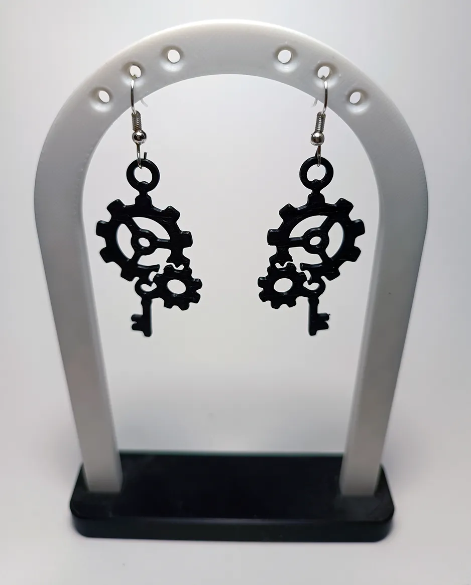 The Master Key - Steampunk Earrings view 2