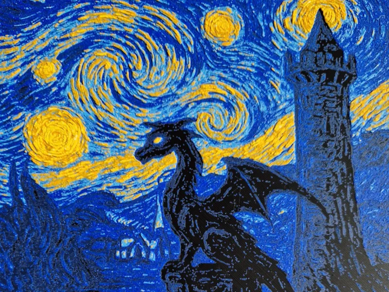 Drache unter der Sternennacht