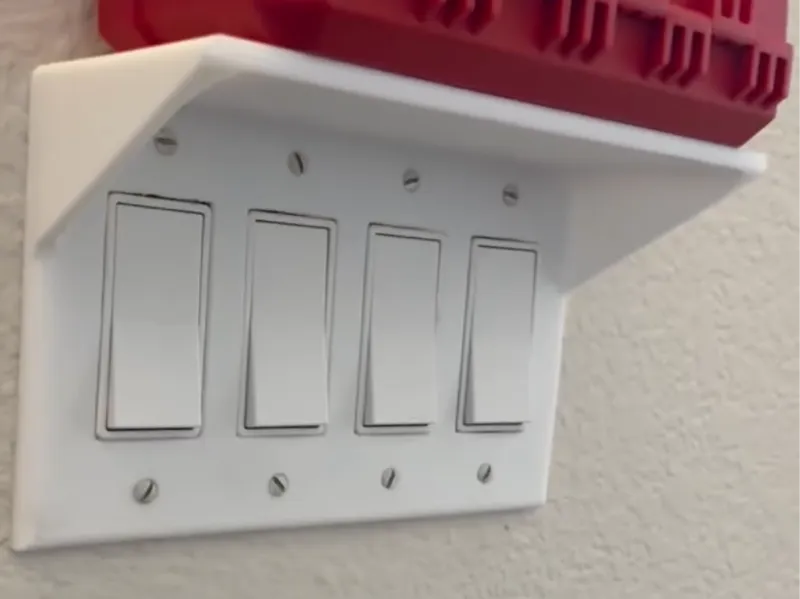4 Switch Cover Plate with Shelf Top