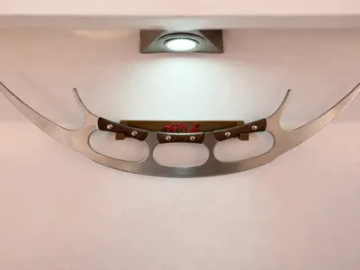 Bat'leth Pizza Cutter Display