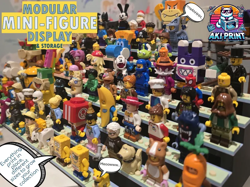 Modular Mini-Figure Display and Storage v2