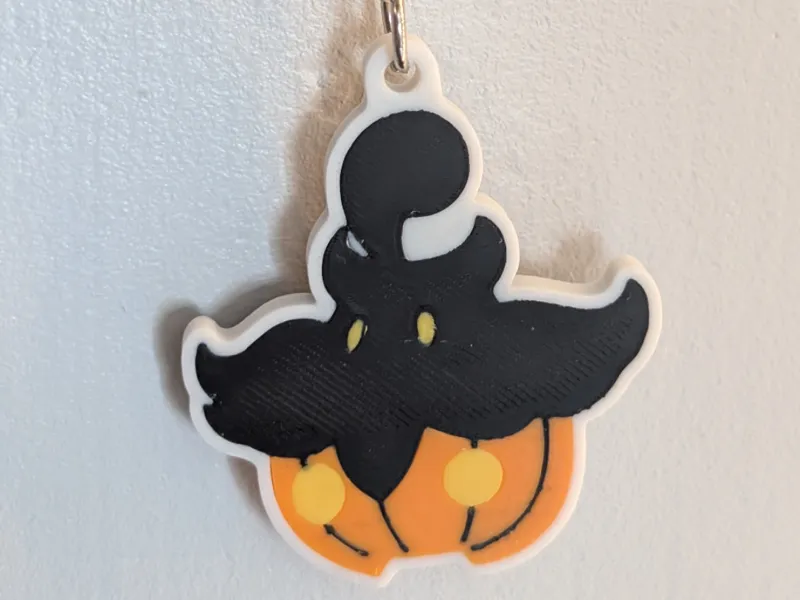Pumpkaboo Pokemon Keychain (AMS Minimalist Art)