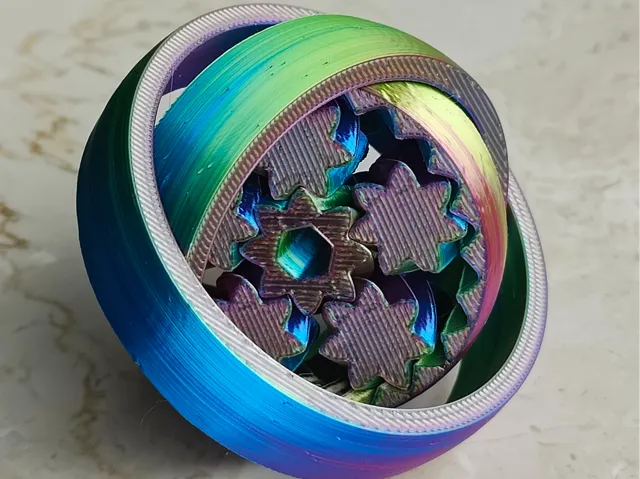 Two-in-One Gyro and Gear Fidget Spinner
