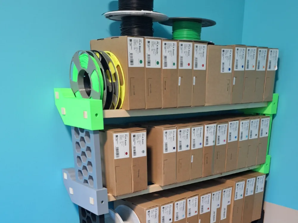 Sturdy Modular Filament Spool Rack - Free 3D Print Model - MakerWorld