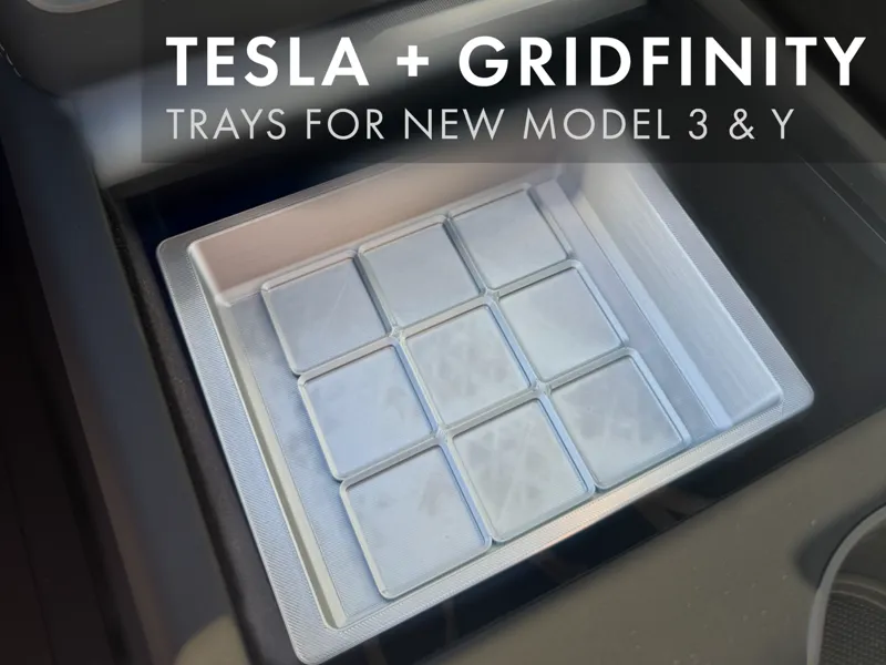 Tesla Console Gridfinity Baseplate (M3/Y)