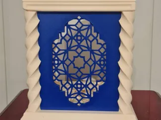 4 pane lithophane lantern - Moroccan pane