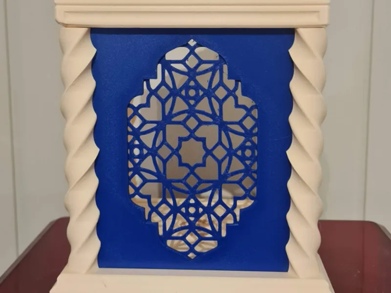 4 pane lithophane lantern - Moroccan pane