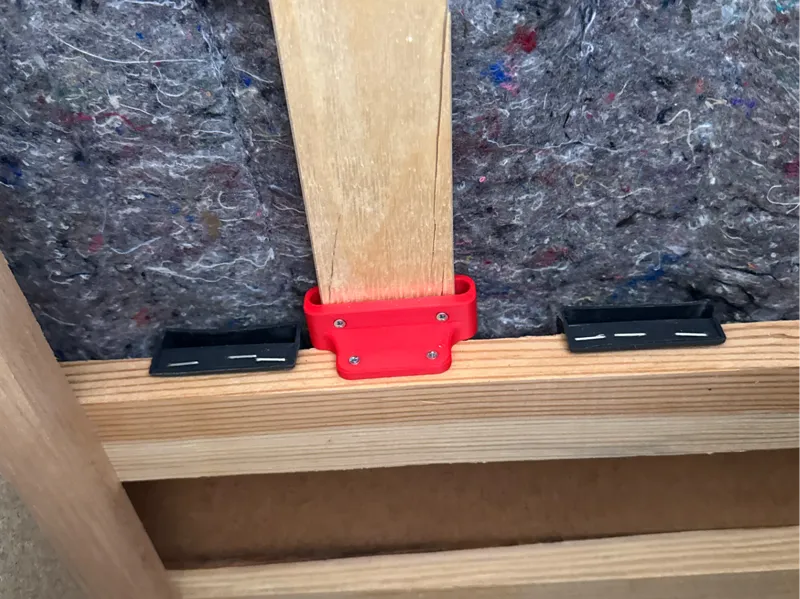 Holder for replacement slatted frame board