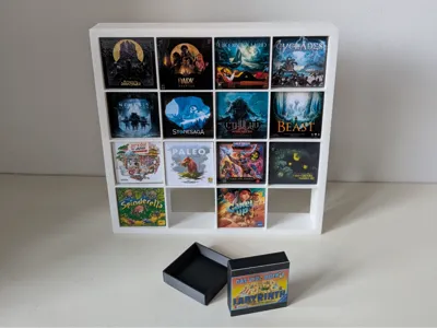 Miniature Kallax boardgame showcase