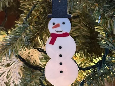 Snowman ornament.