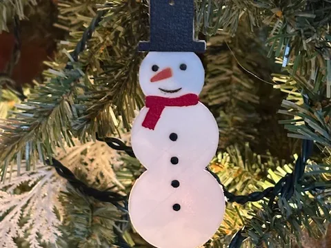 Snowman ornament.
