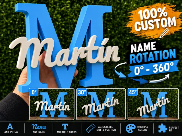 V2 Inicial y Nombre 100% Personalizable