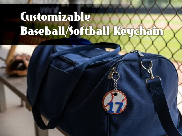 Baseball/Softball Keychain - Parametric Option