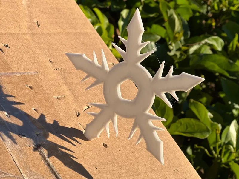 Snowflake Ninja Star (<40 Minute Print!)