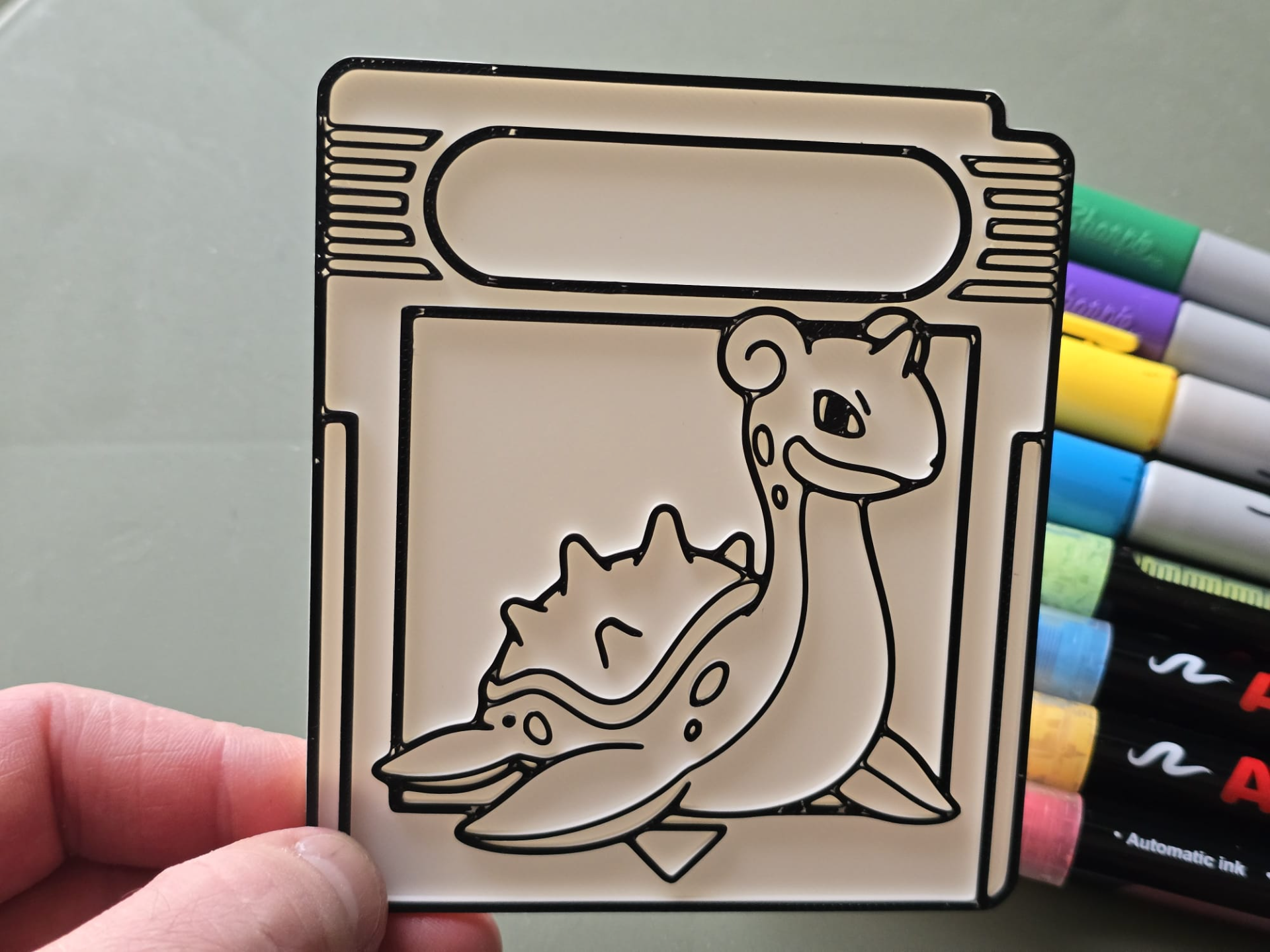 Lapras Coloring Game Cartridge DIY Craft