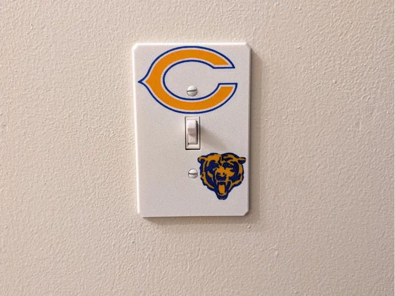 Chicago Bears Themed Light Switch Covers