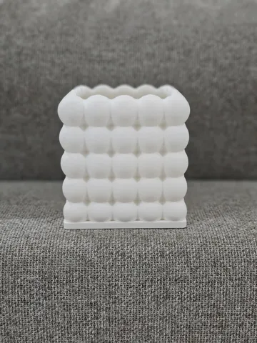 Bubble Cube Planter – Modern Minimal Pot view 4