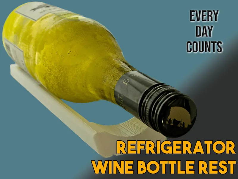 Refrigerator wine bottle rest (V2)
