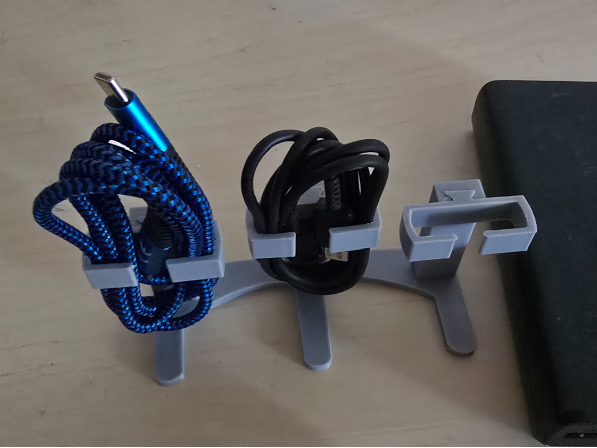 Modular Desk Cable Organizer & Charger Stand