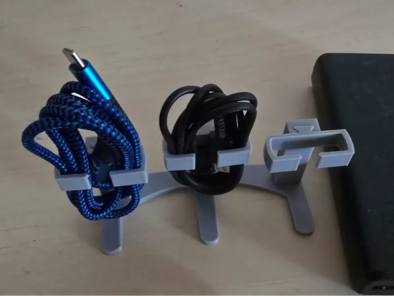 Modular Desk Cable Organizer & Charger Stand