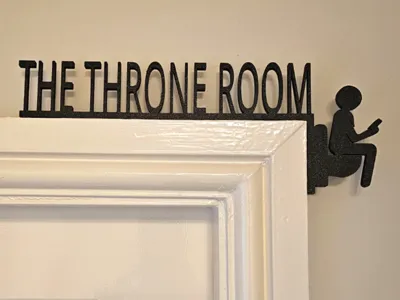 The Throne Room - Funny Door Corner Sign
