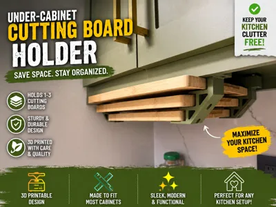 Under Cabinet Cutting Board Holder