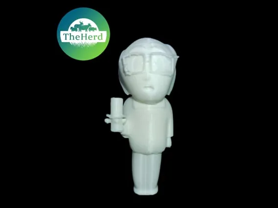 Mr. Garrison holding Mr. Hat from South Park
